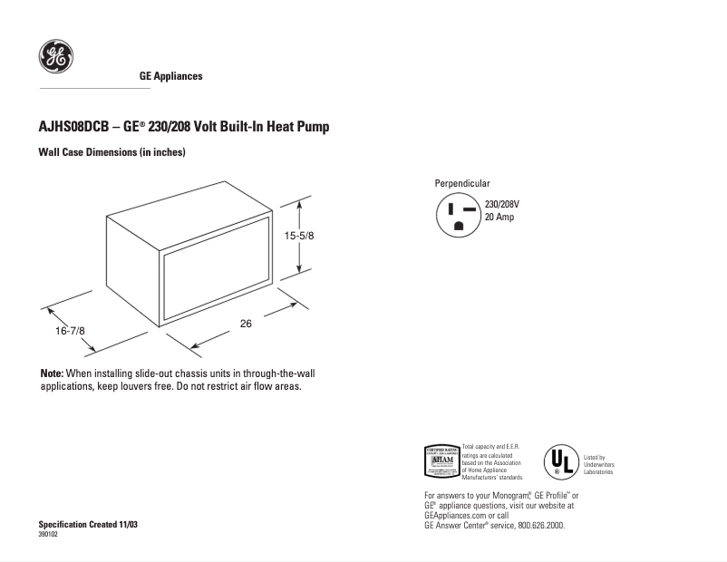 Image de la première page du manuel de l'appareil AJHS08DCB