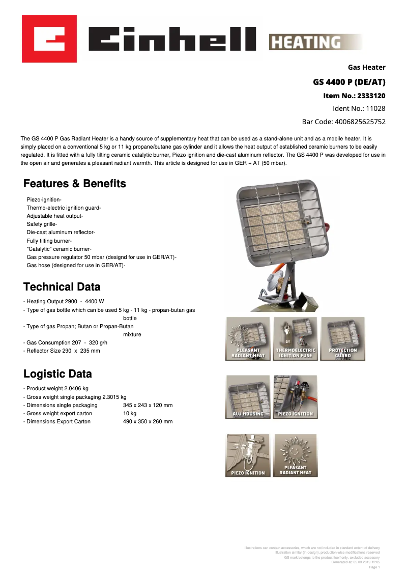 Image de la première page du manuel de l'appareil GS 4400 P