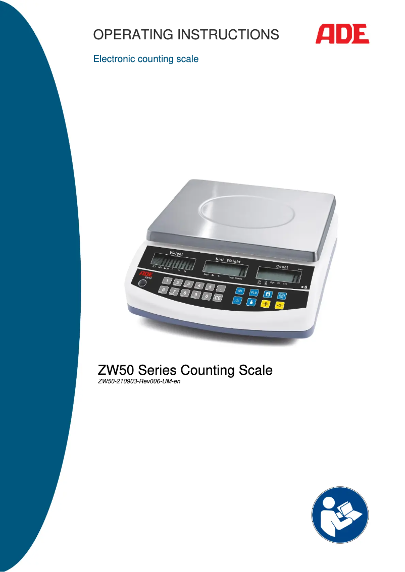 Page 1 de la notice Manuel utilisateur ADE ZW50-210903
