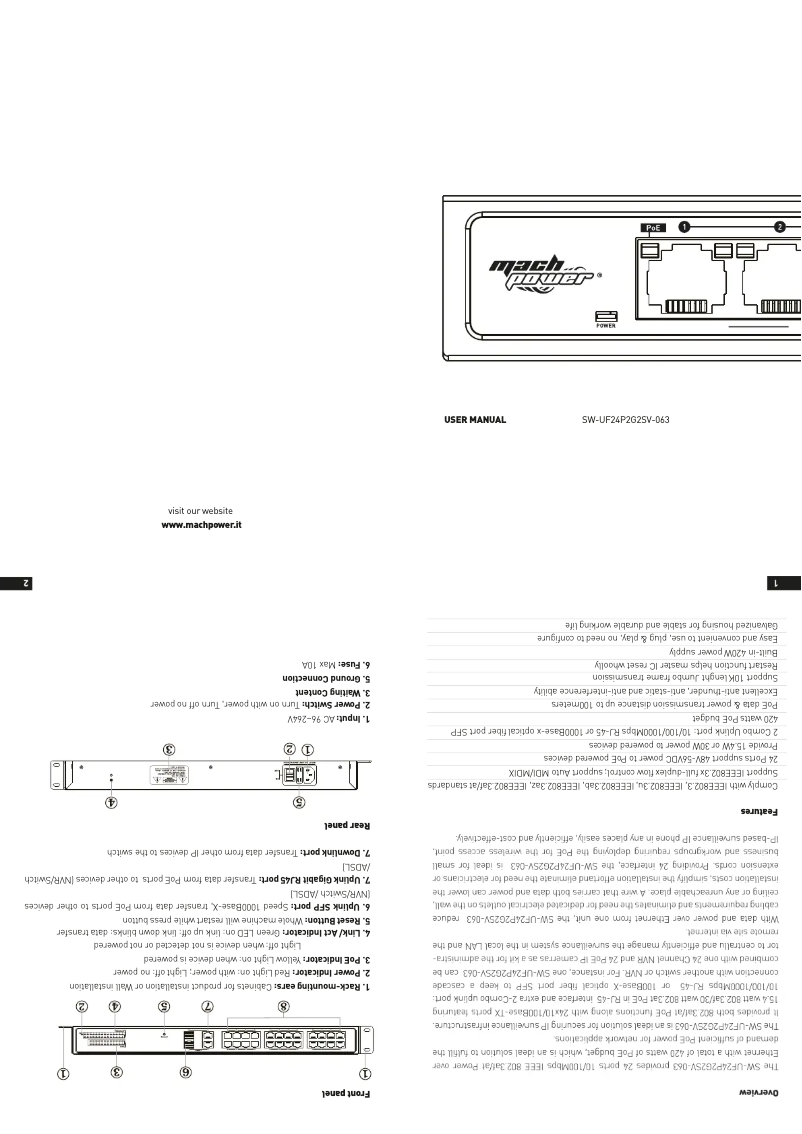 Page n°1 - Manuel utilisateur Mach Power SW-UF24P2G2SV-063