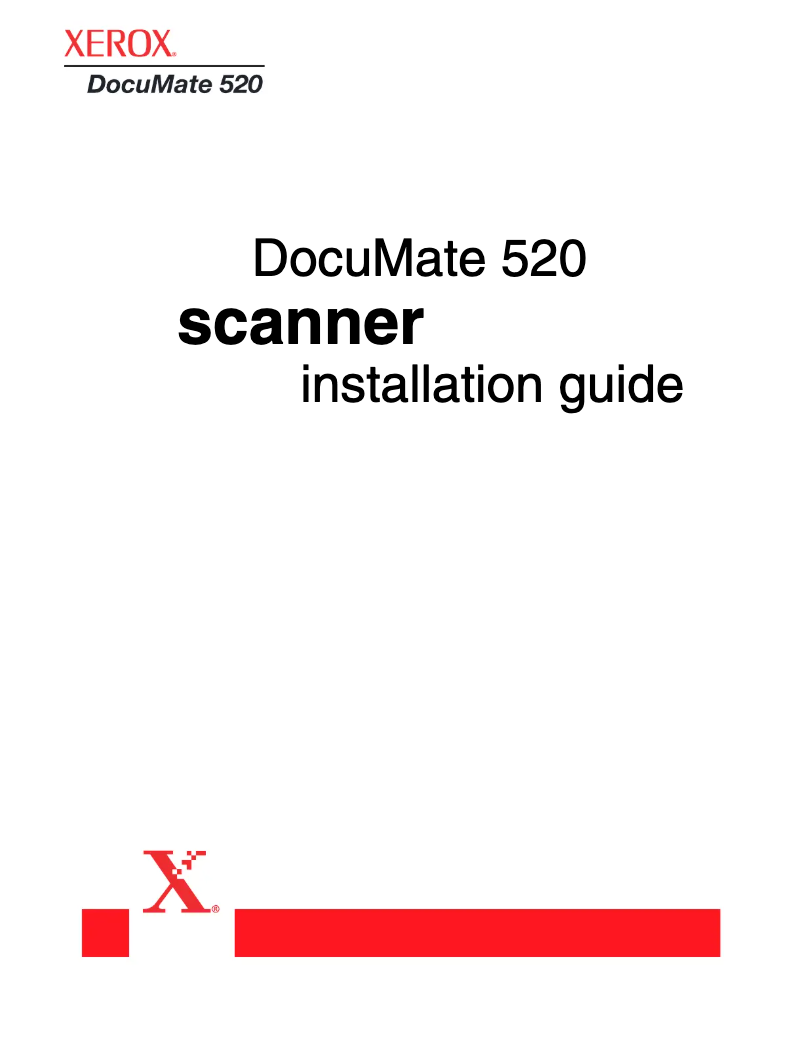 Page 1 de la notice Manuel utilisateur Xerox DocuMate 520