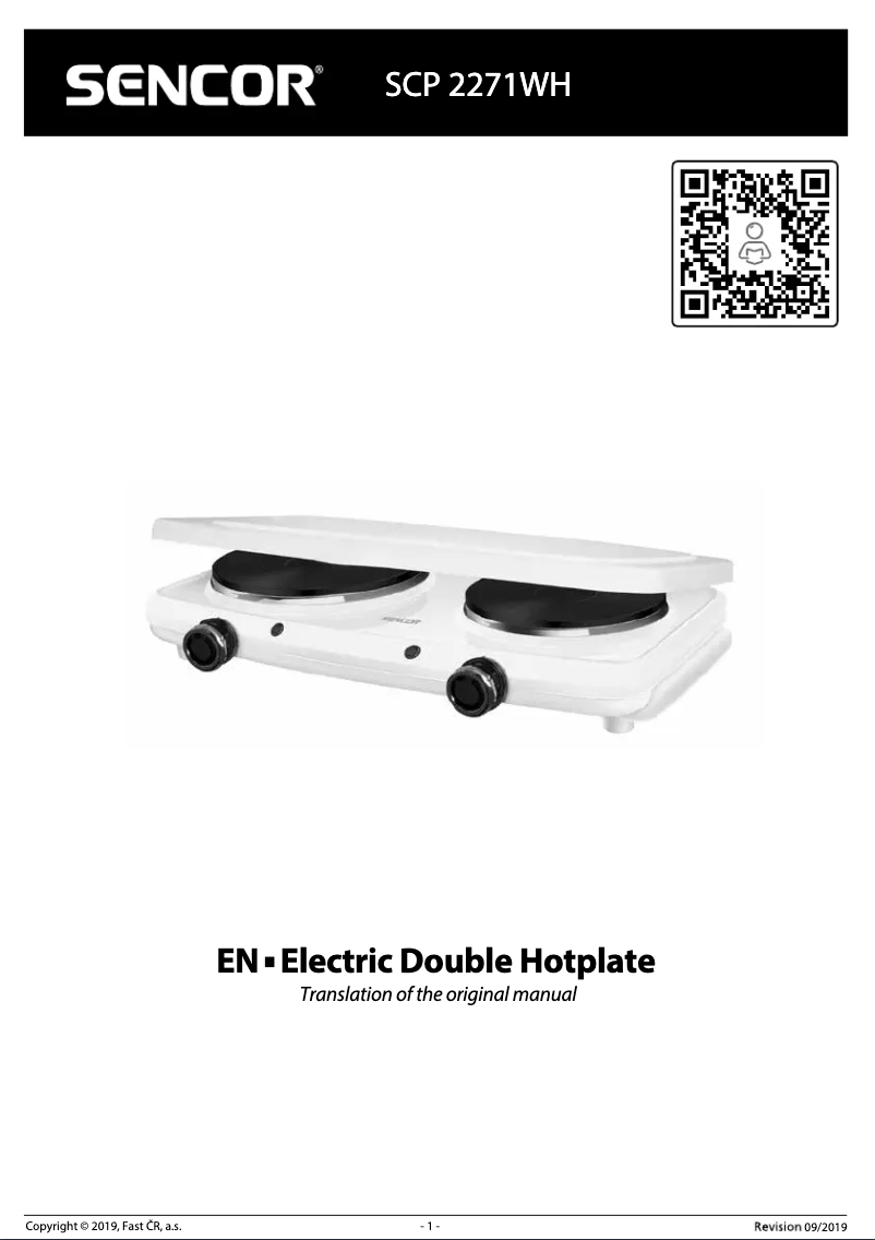 Page 1 de la notice Manuel utilisateur Sencor SCP 2271WH