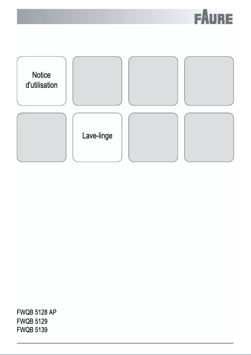Page n°1 - Manuel utilisateur Faure FWQB5129