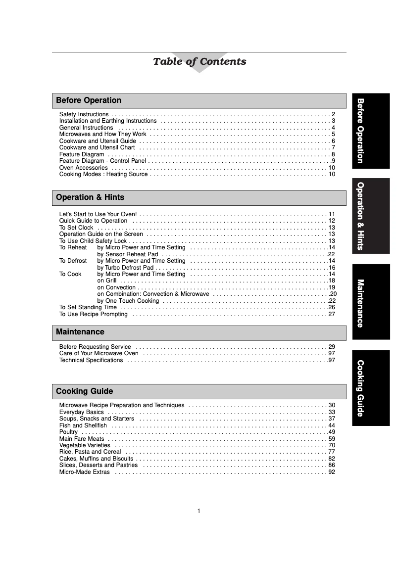 Página 1 del manual Manual de usuario Panasonic NN-C988