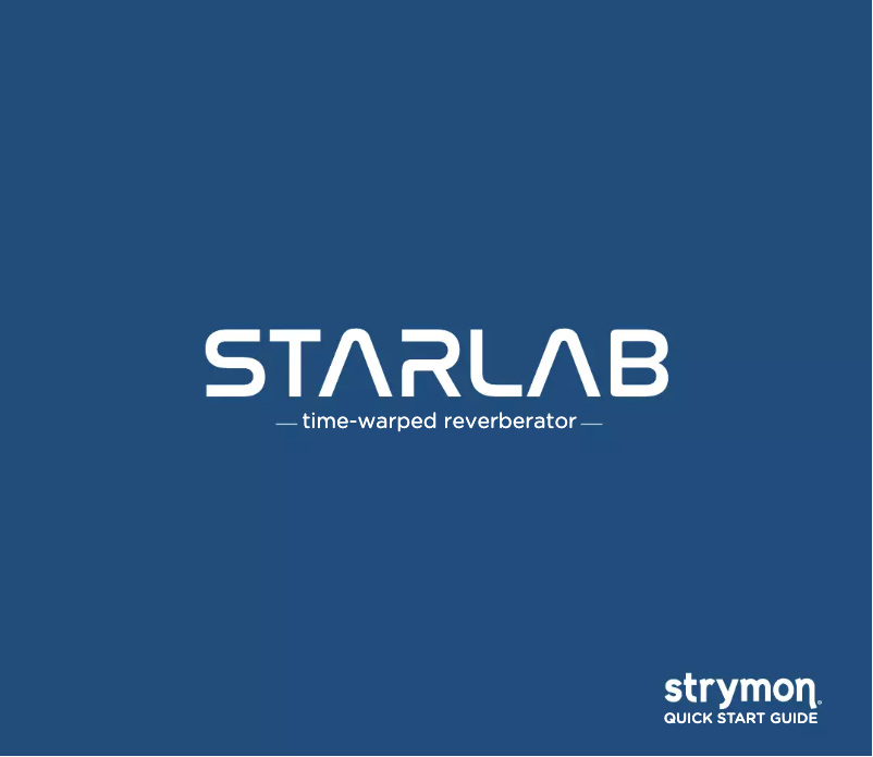 Page n°1 - Manuel utilisateur Strymon StarLab