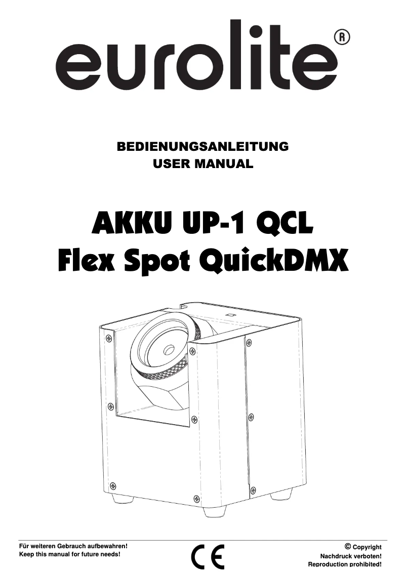 Page 1 of the manual User Manual Eurolite UP-1 QCL