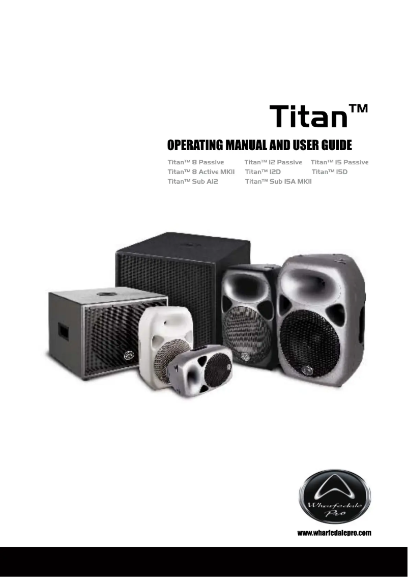 Page 1 de la notice Manuel utilisateur Wharfedale Titan 8 Active MKII