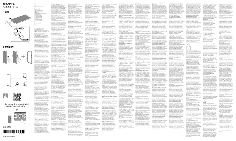 Página 1 del manual Guía de instalación Sony Xperia 5 V