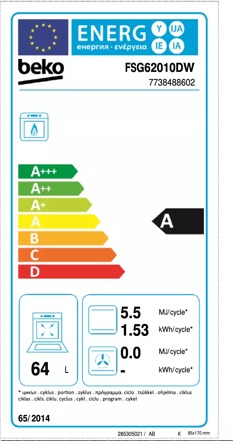 Image de la première page du manuel de l'appareil FSG62010DW