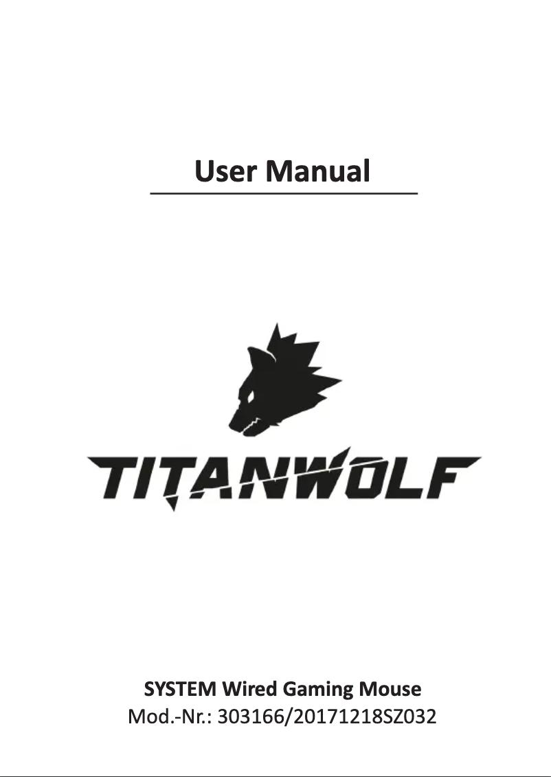 Page 1 de la notice Manuel utilisateur Titanwolf 303166