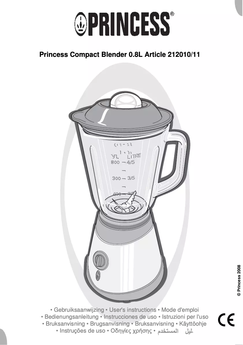 Page 1 de la notice Manuel utilisateur Princess 212011 Compact
