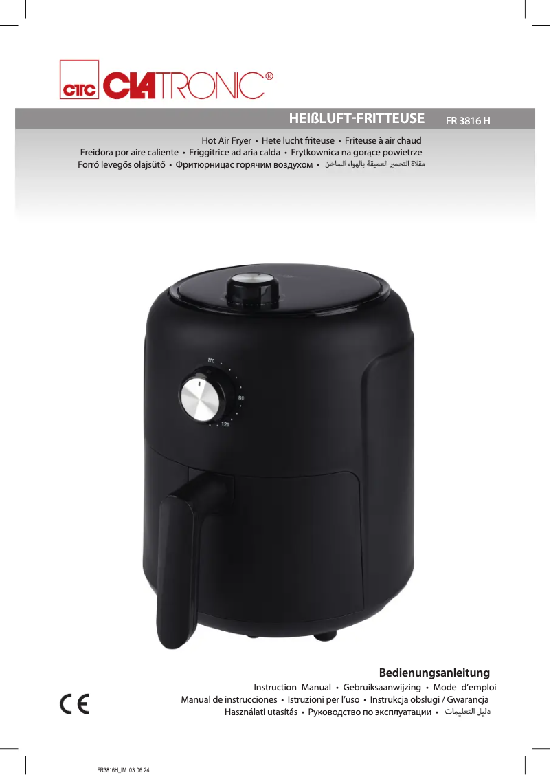 Page 1 de la notice Manuel utilisateur Clatronic FR 3816 H