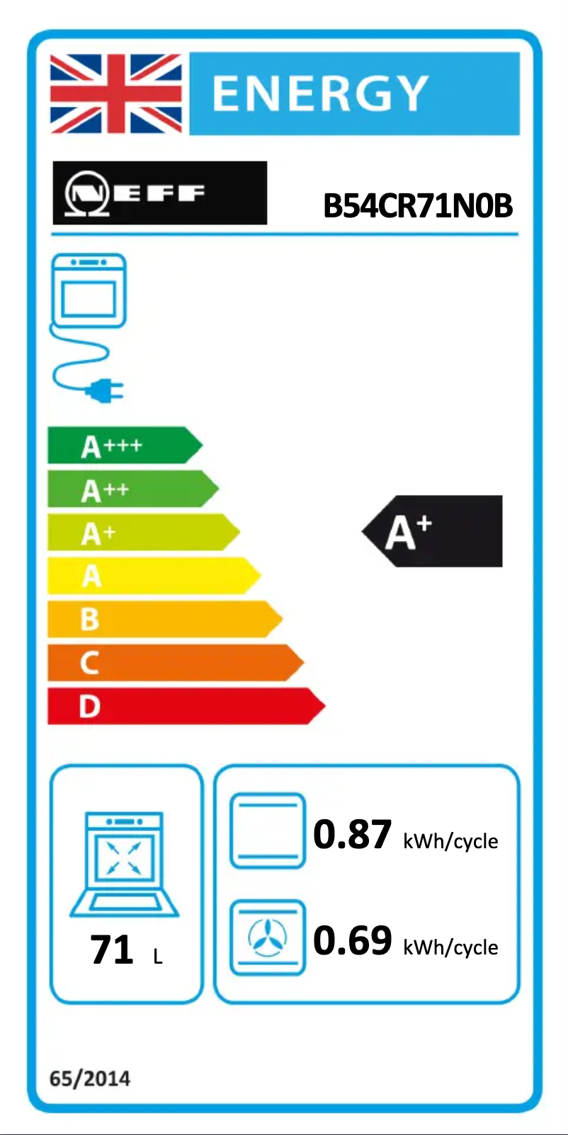 Page n°1 - Label énergétique Neff B54CR71N0B