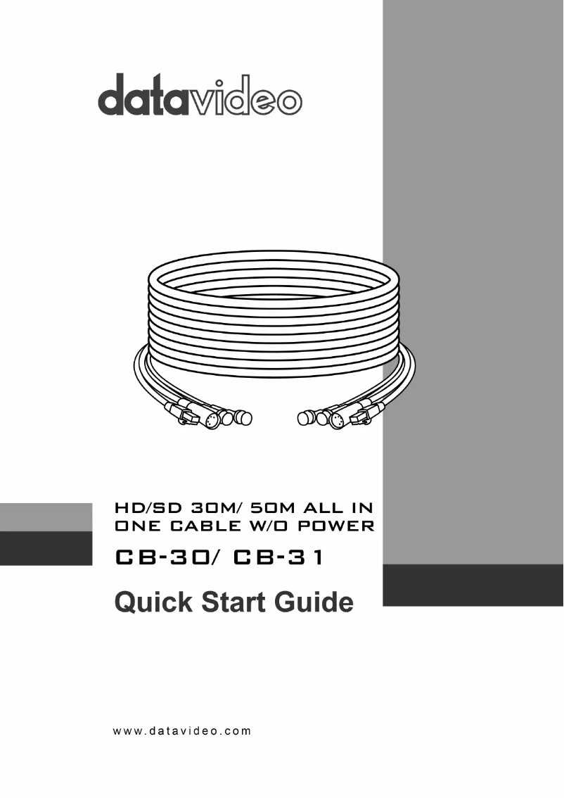 Page 1 de la notice Manuel utilisateur DataVideo CB-30