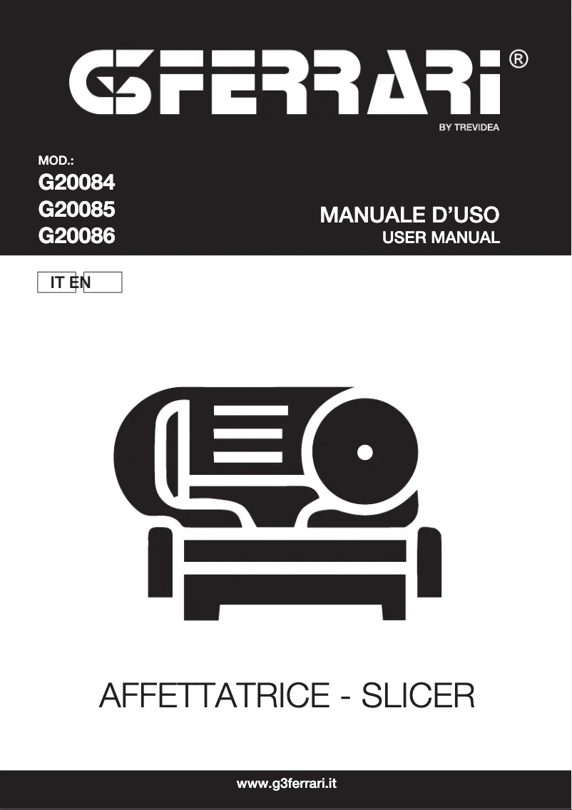 Page n°1 - Manuel utilisateur G3 Ferrari Emilia 220 G20084