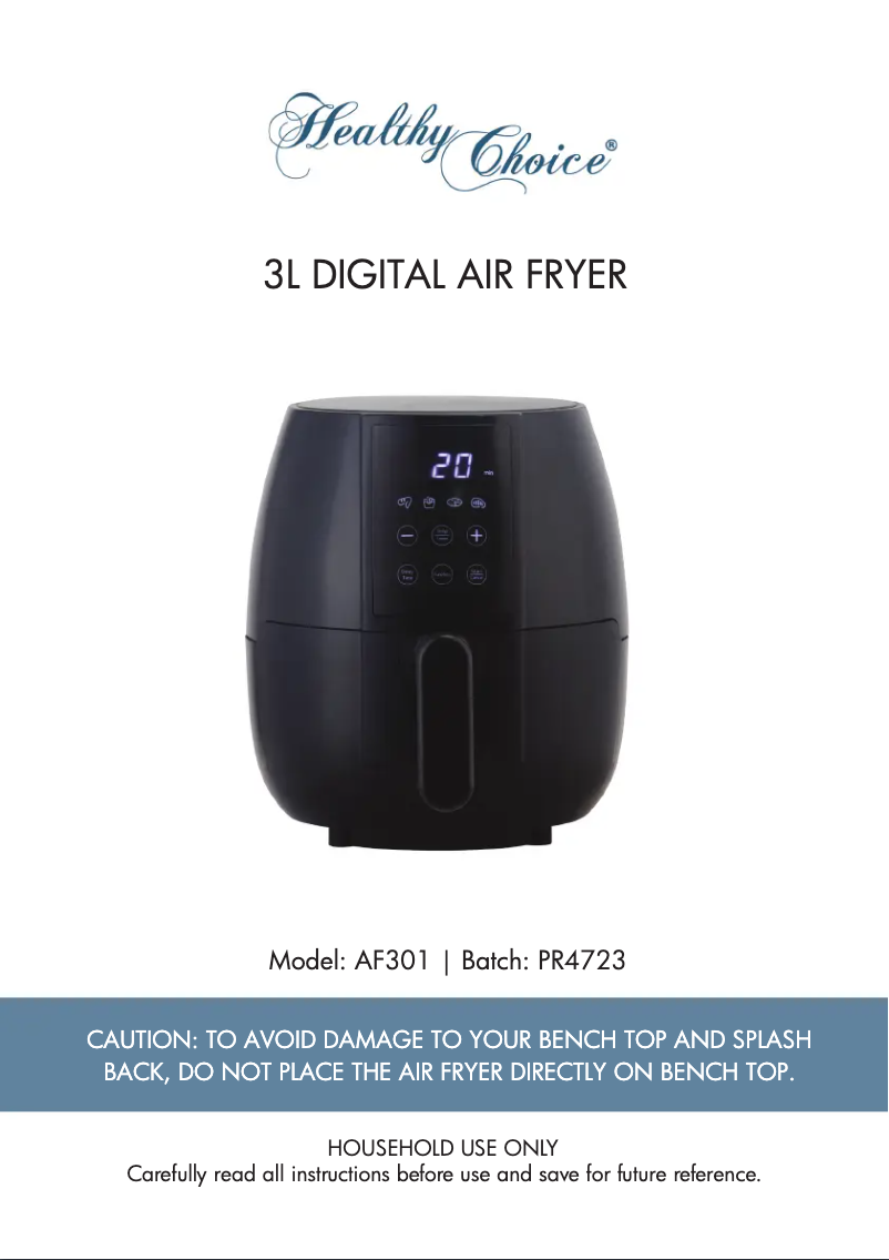 Page 1 de la notice Manuel utilisateur Lenoxx Healthy Choice AF301