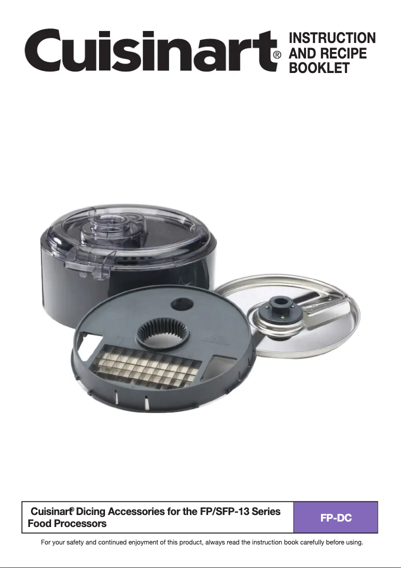Page 1 de la notice Manuel utilisateur Cuisinart FP-DC