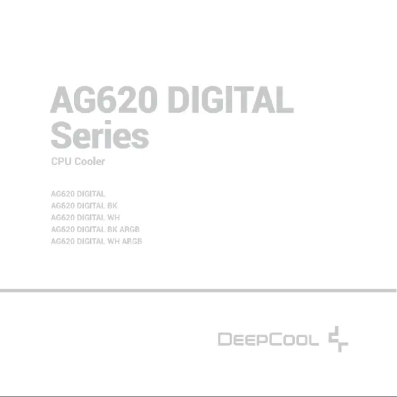 Page 1 de la notice Manuel utilisateur DeepCool AG620 ARGB