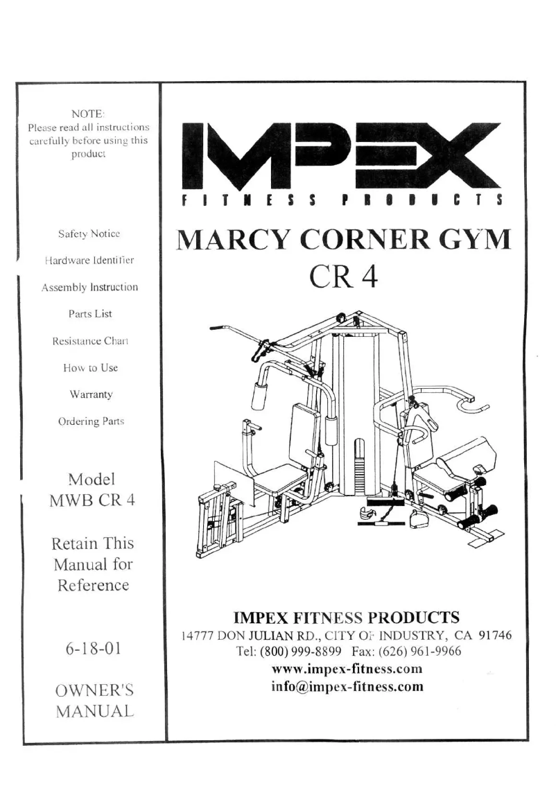 Image de la première page du manuel de l'appareil Corner Gym CR 4