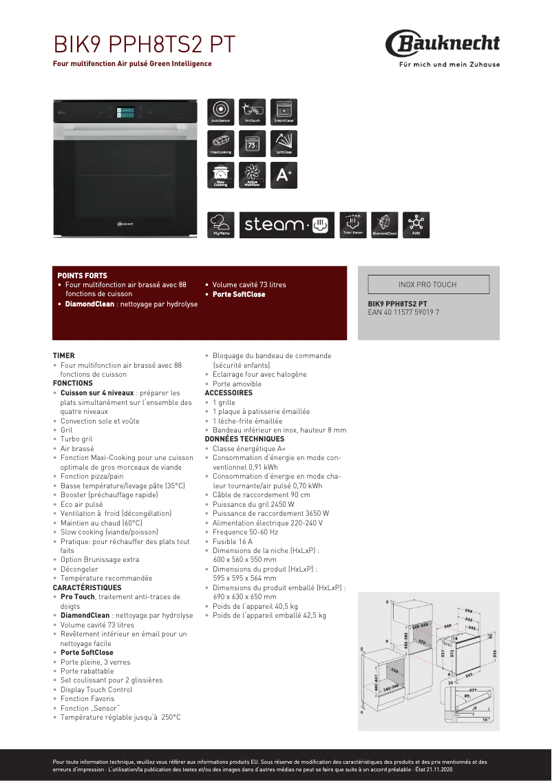 Image de la première page du manuel de l'appareil BIK9 PPH8TS2 PT