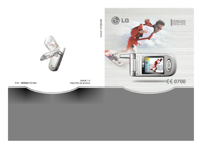 Page n°1 - Manuel utilisateur LG G7070