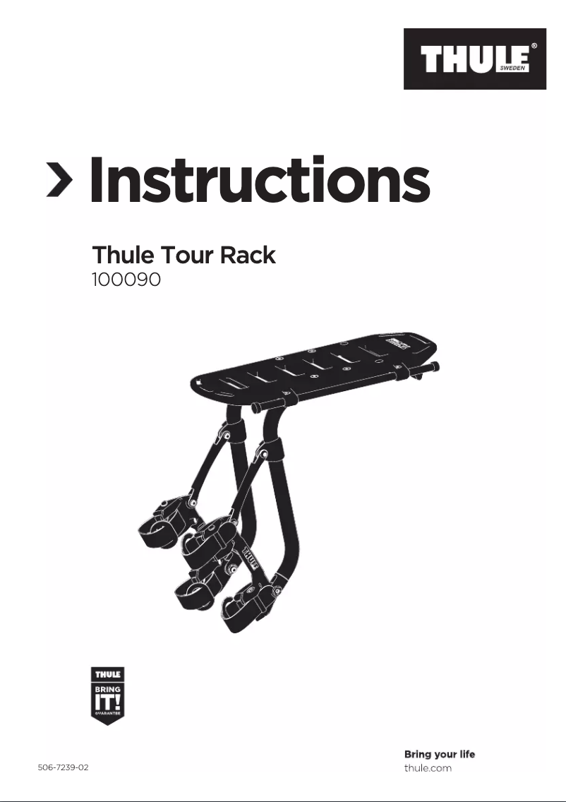 Page 1 de la notice Manuel utilisateur Thule Tour Rack 100090