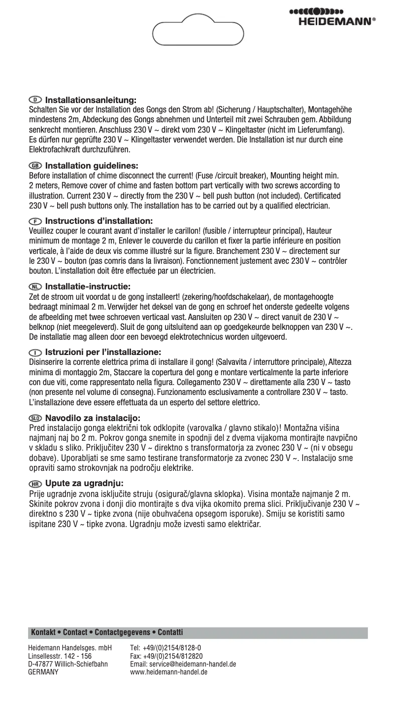 Page 1 of the manual User Manual Heidemann 70606