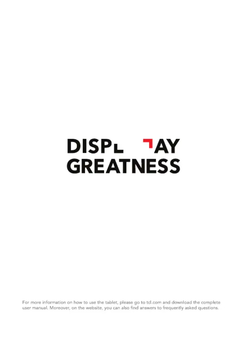 Página 1 del manual Manual de usuario TCL TAB 8