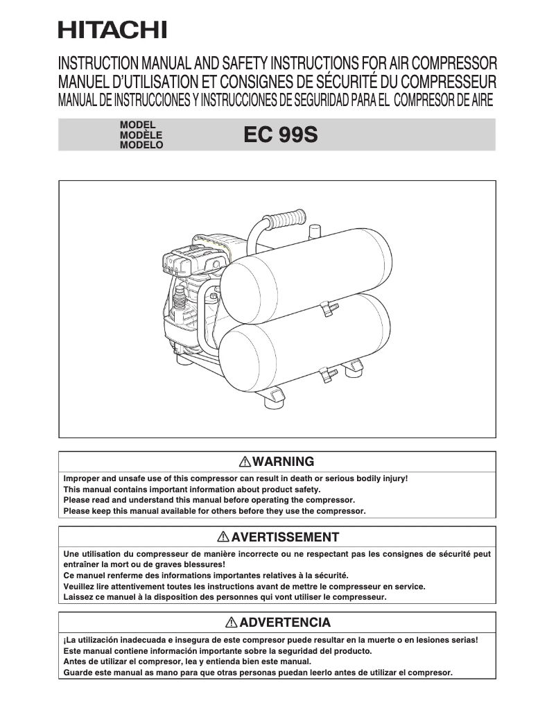 Image de la première page du manuel de l'appareil EC 99S