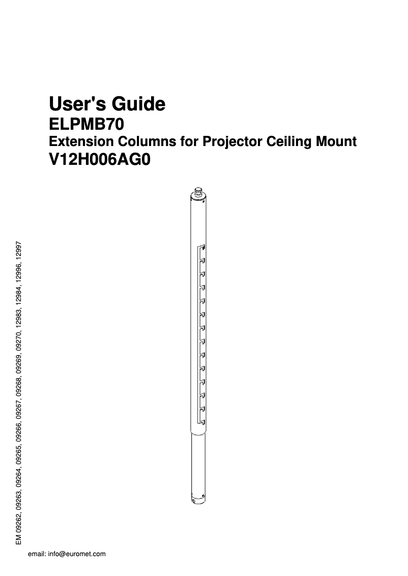 Image de la première page du manuel de l'appareil ELPMB70