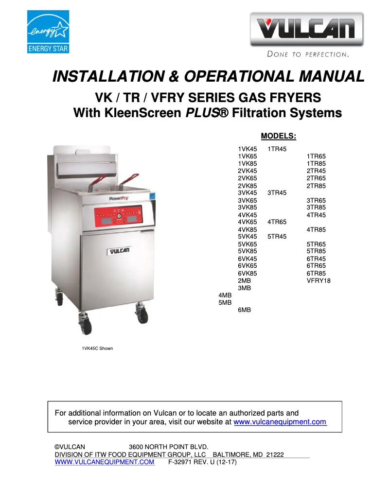 Page n°1 - Manuel utilisateur Vulcan TR65