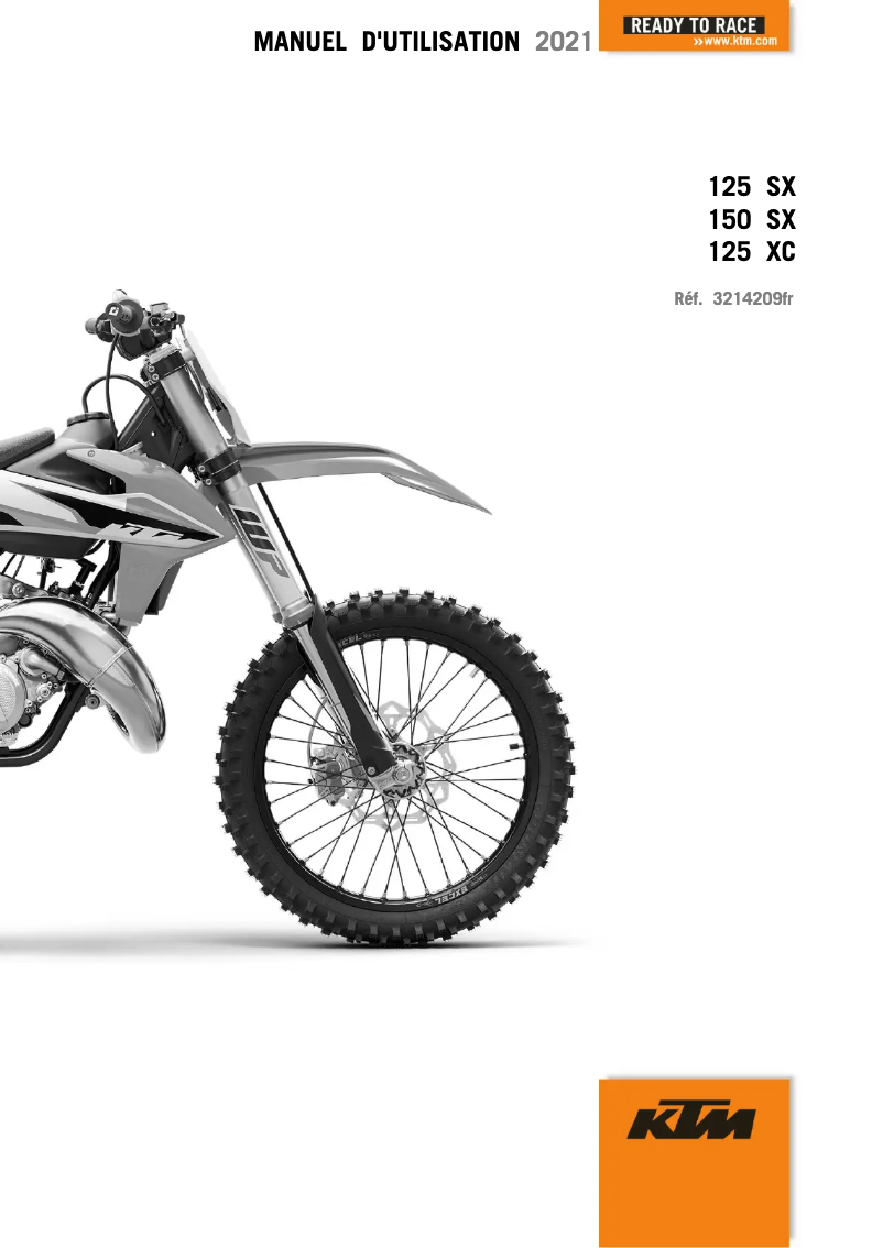 First page image of the manual for 125 SX (2021)