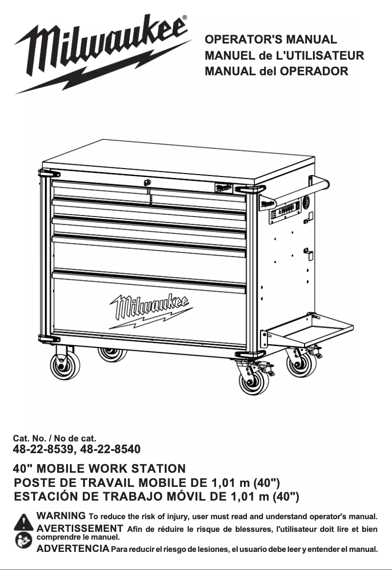 Page n°1 - Manuel utilisateur Milwaukee 48-22-8539