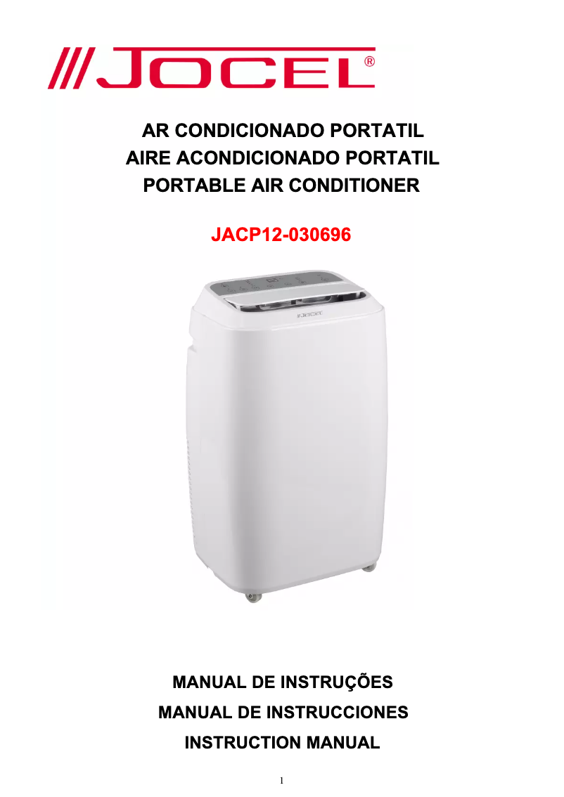 Page 1 de la notice Manuel utilisateur Jocel JACP12-030696