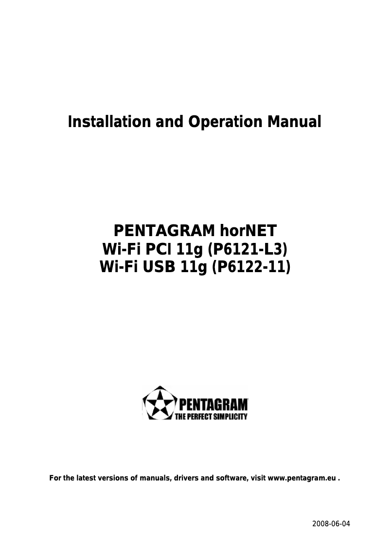 Image de la première page du manuel de l'appareil P 6122-11