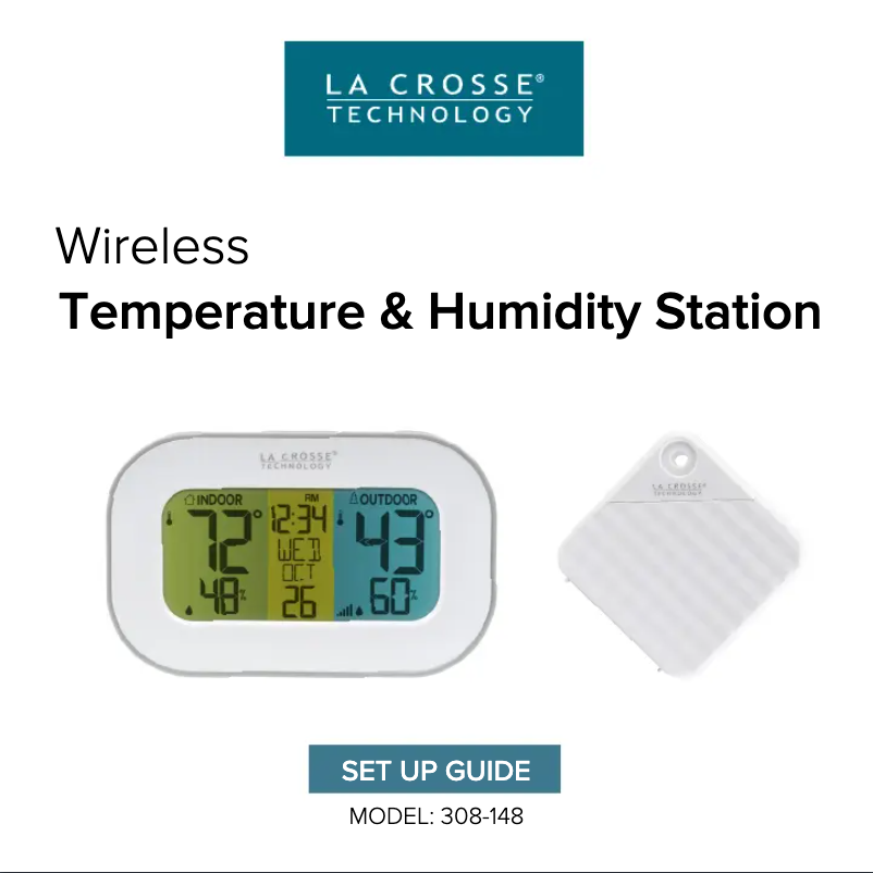 Page n°1 - Manuel utilisateur La Crosse Technology 308-148