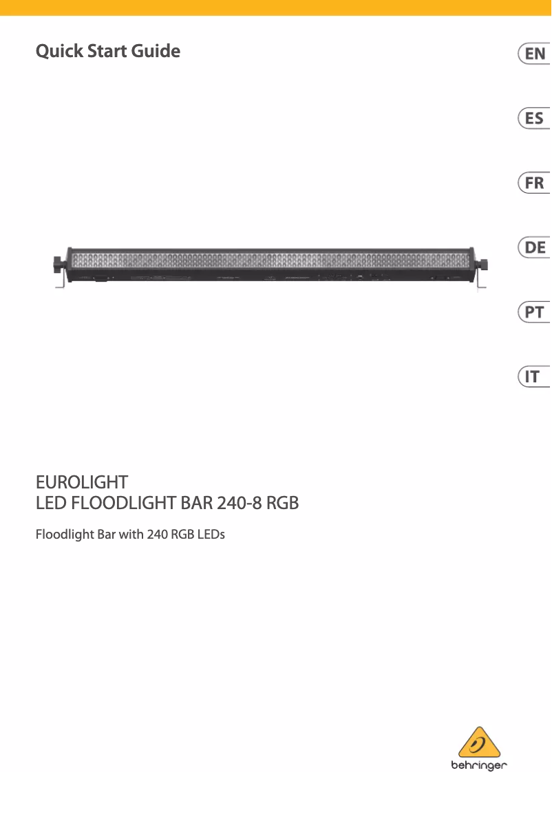 Page n°1 - Manuel utilisateur Behringer Eurolight LED Floodlight BAR 240-8 RGB