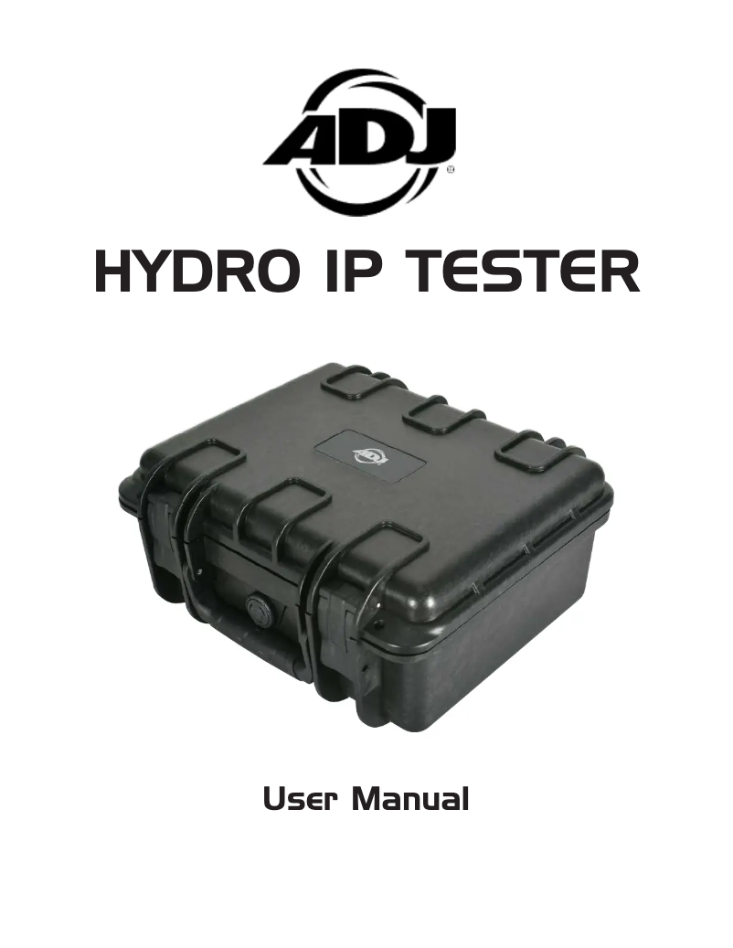 Image de la première page du manuel de l'appareil Hydro IP Tester