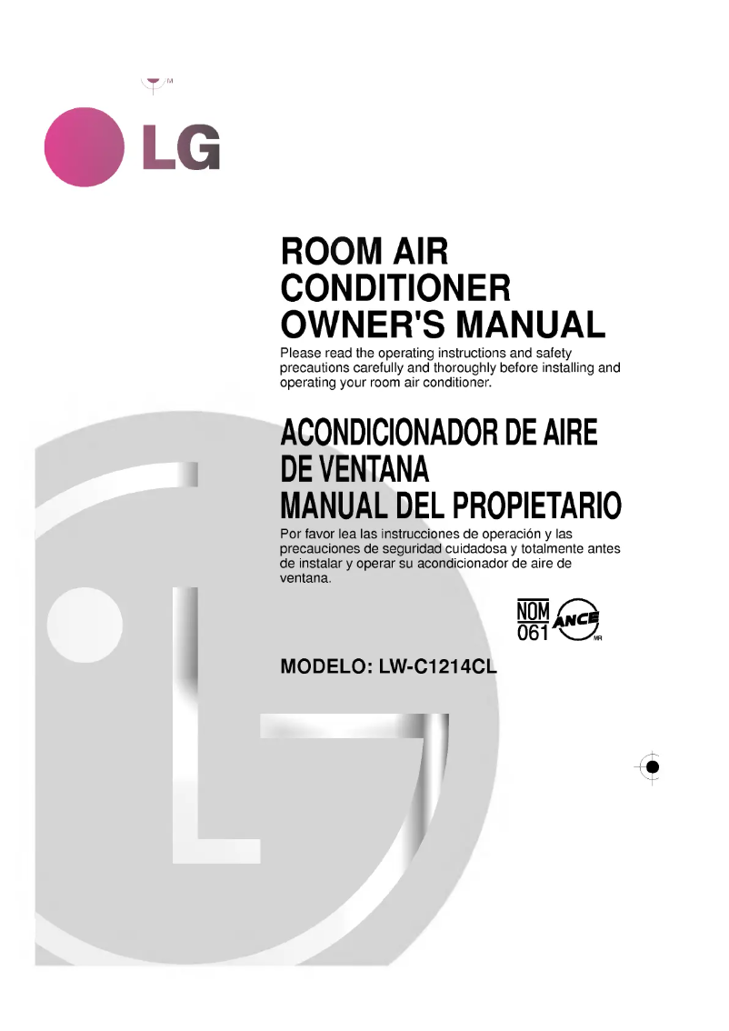 Page n°1 - Manuel utilisateur LG LW-C1214CL