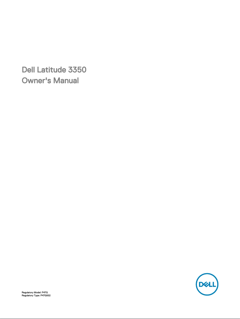 Page 1 de la notice Manuel utilisateur Dell Latitude 3350