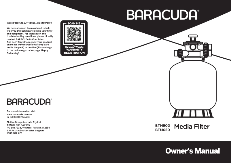 Page n°1 - Manuel utilisateur Baracuda BTM500