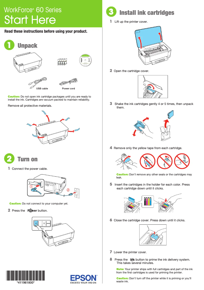 Page n°1 - Manuel utilisateur Epson WorkForce 60