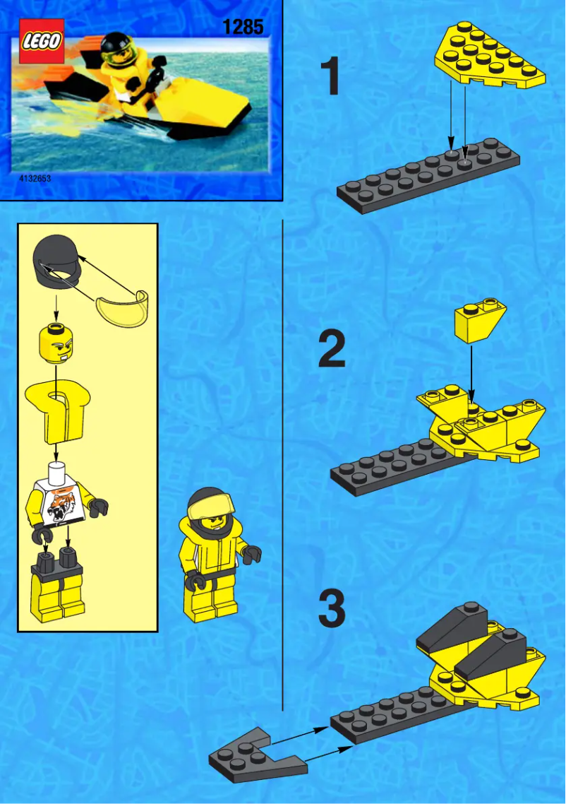 Page 1 de la notice Manuel utilisateur Lego YELLOW RACER BOAT