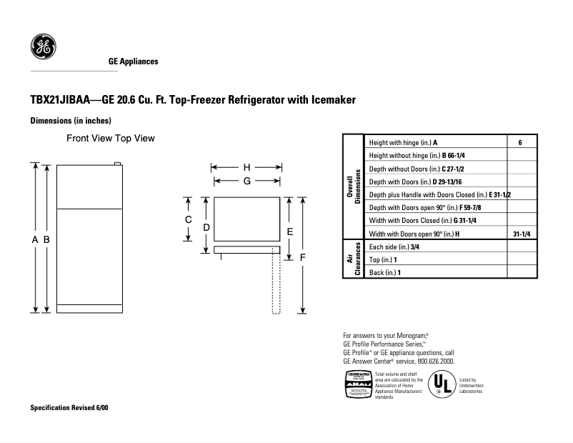 Image de la première page du manuel de l'appareil TBX21JIBAA