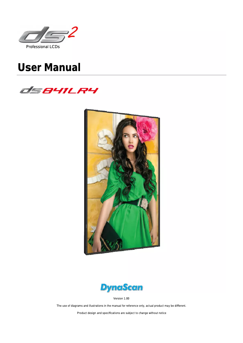Page n°1 - Manuel utilisateur DynaScan DS841LR4