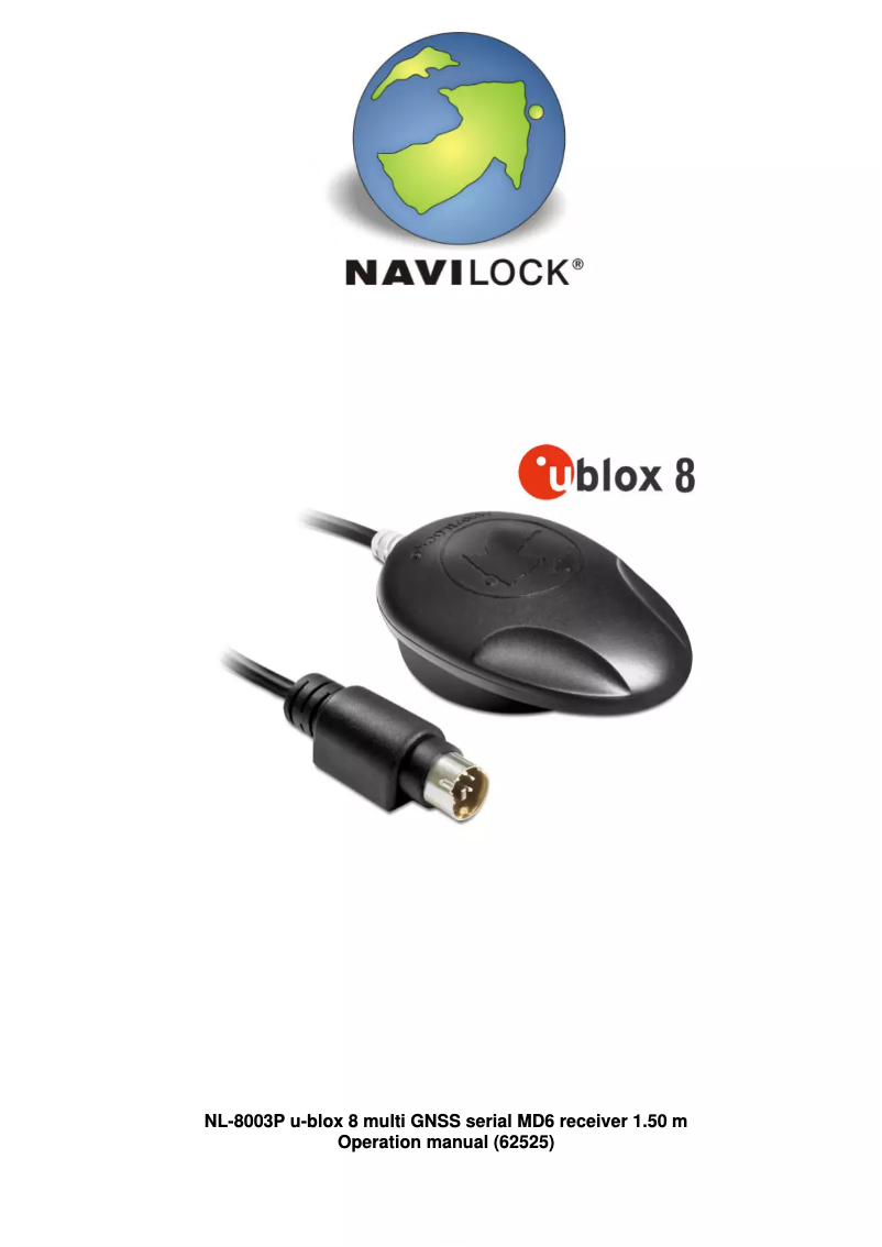 Page n°1 - Manuel utilisateur Navilock u-blox 8 NL-8003P
