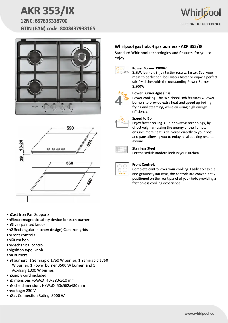 Image de la première page du manuel de l'appareil AKR 353/IX