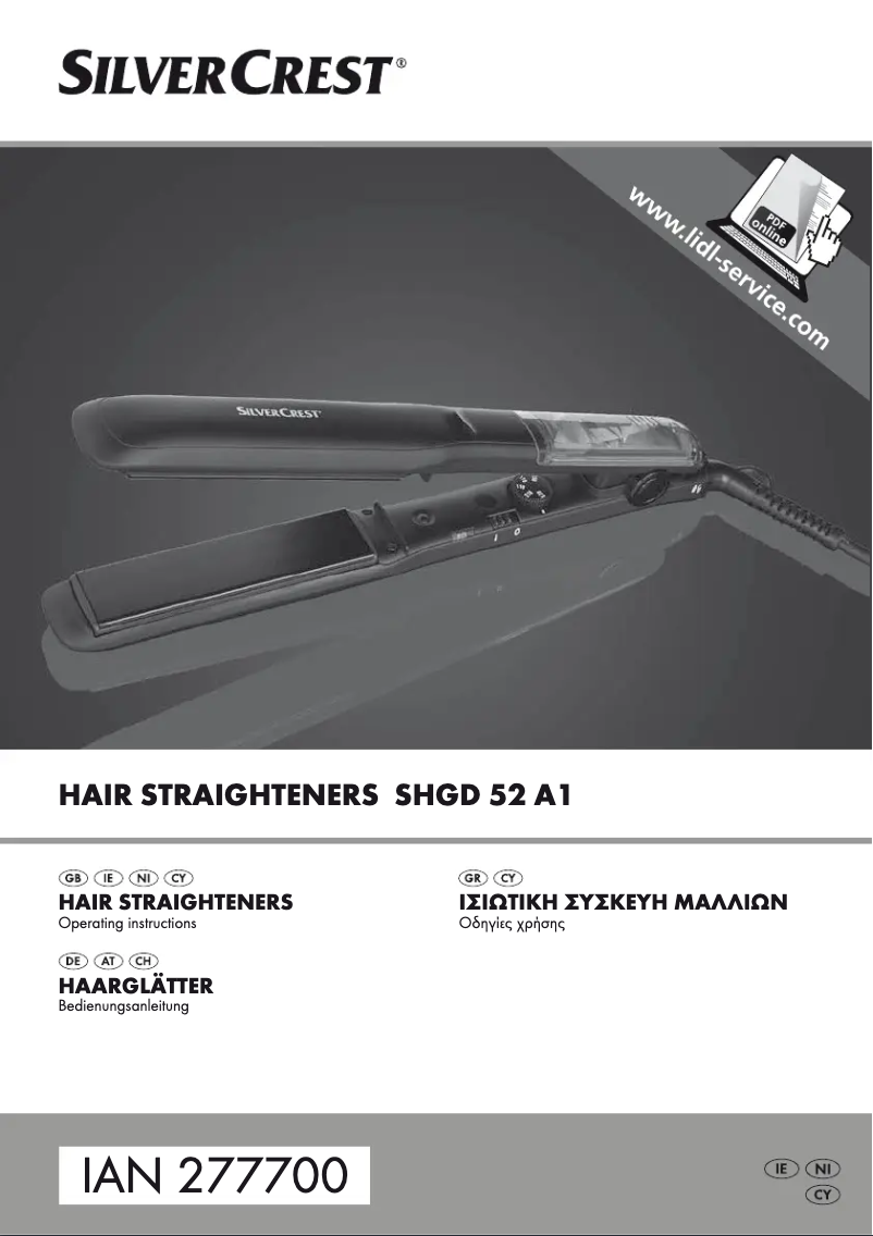 Page n°1 - Manuel utilisateur SilverCrest SHGD 52 A1