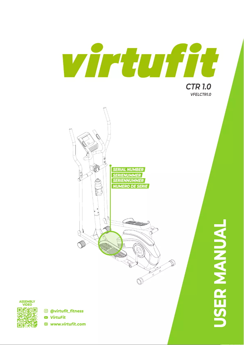 Page n°1 - Manuel utilisateur VirtuFit CTR 1.0