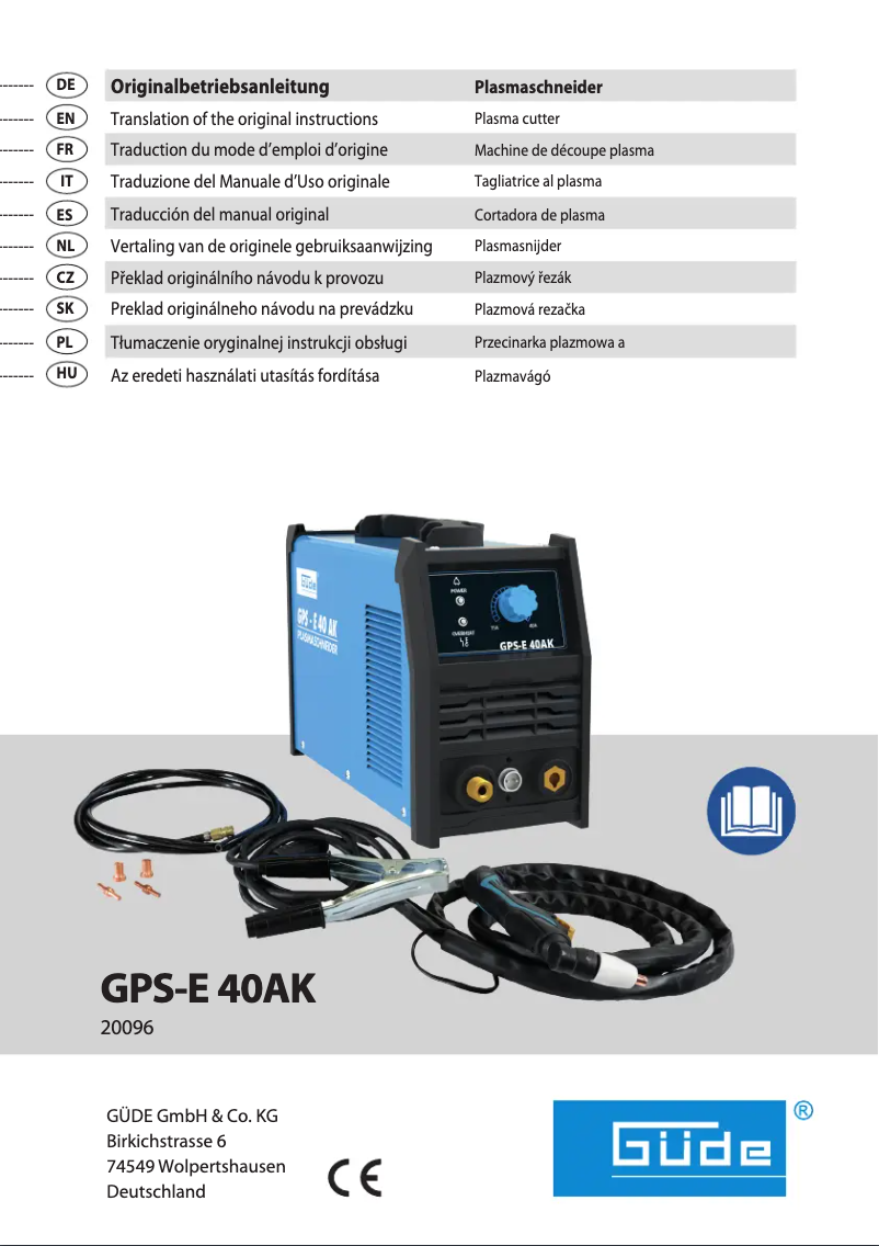 Page 1 de la notice Manuel utilisateur Güde GPS-E 40 AK